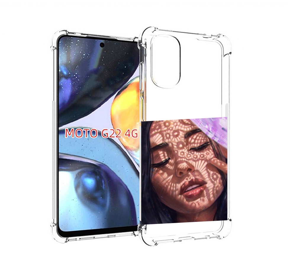 

Чехол MyPads девушка-под-кружевами женский для Motorola Moto G22 4G, Прозрачный, Tocco