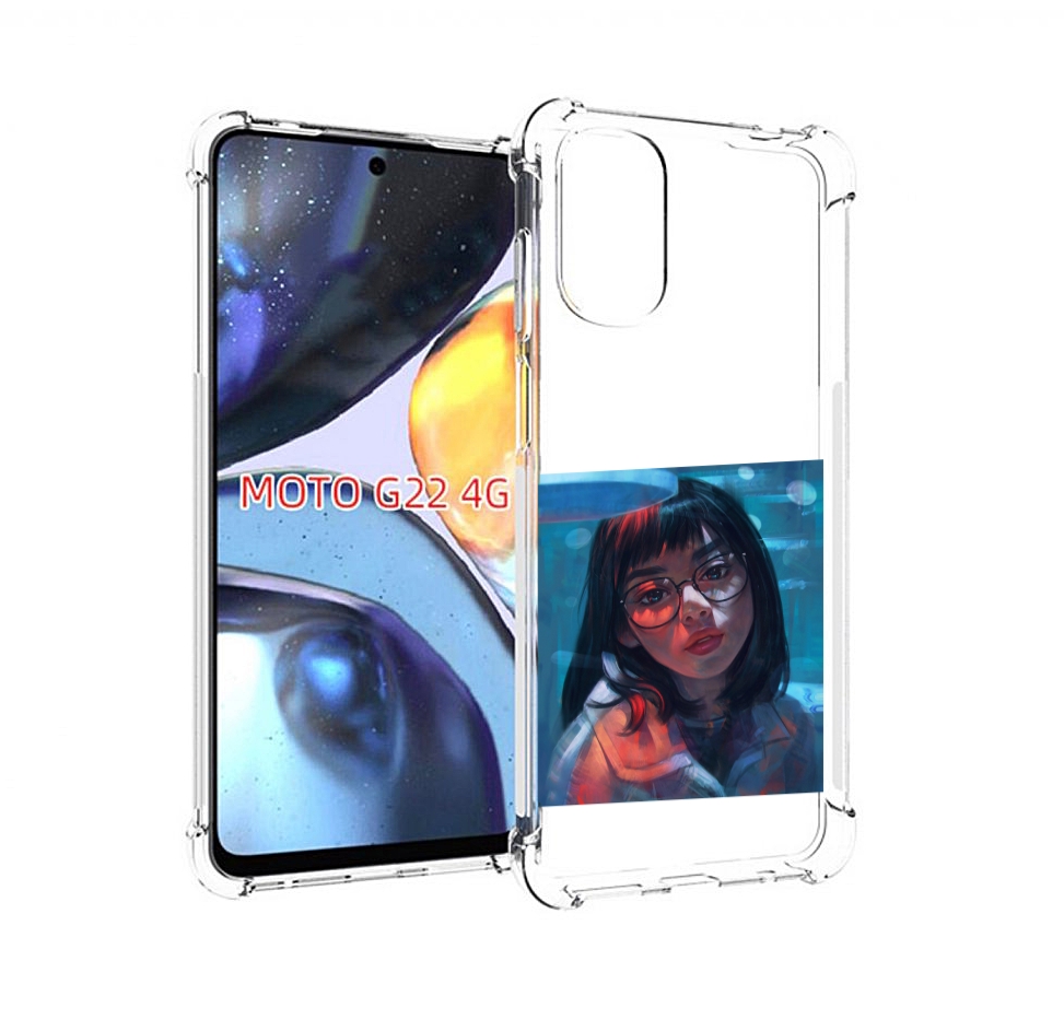 

Чехол MyPads девушка-под-красным-светом для Motorola Moto G22 4G, Прозрачный, Tocco