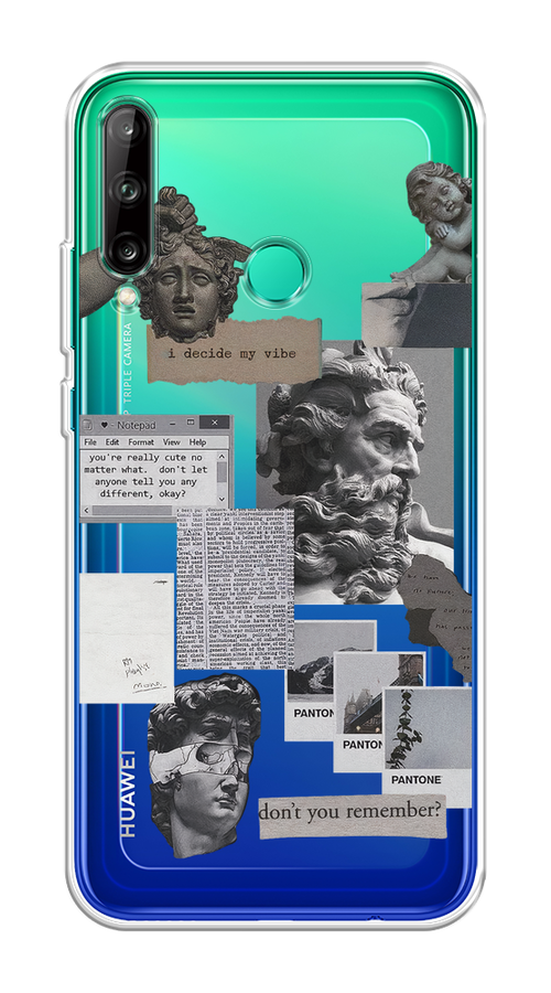 

Чехол на Honor 9C/Huawei P40 Lite E/Y7p "Коллаж греческие скульптуры", Бежевый;серый, 6103350-1