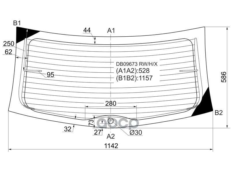 

Стекло Заднее С Обогревом Ford Focus (I) 3/5D 98-05 Xyg Арт. Db09673 Rw/H/X