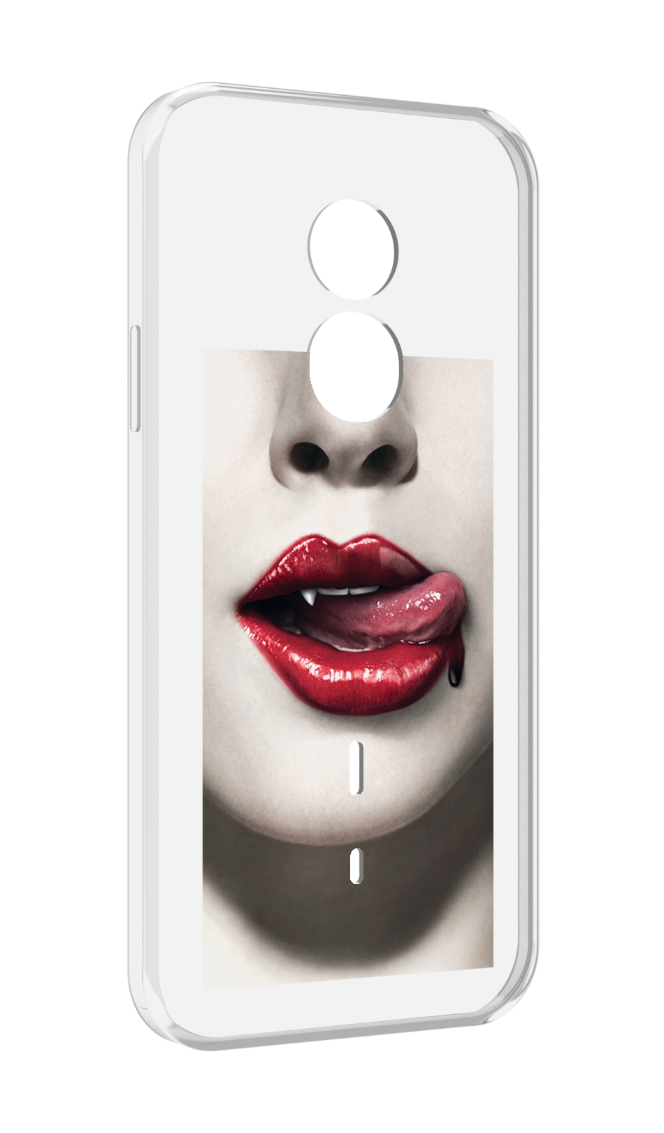 

Чехол MyPads губы-вампирши для Doogee S51, Прозрачный, Tocco
