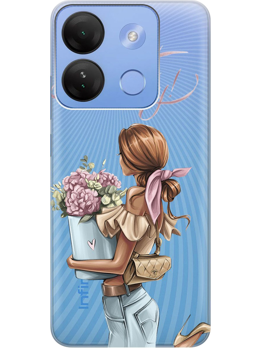 

Силиконовый чехол на Infinix Smart 7 HD с принтом "Какой прекрасный день" прозрачный, Прозрачный;голубой;розовый, 769392075