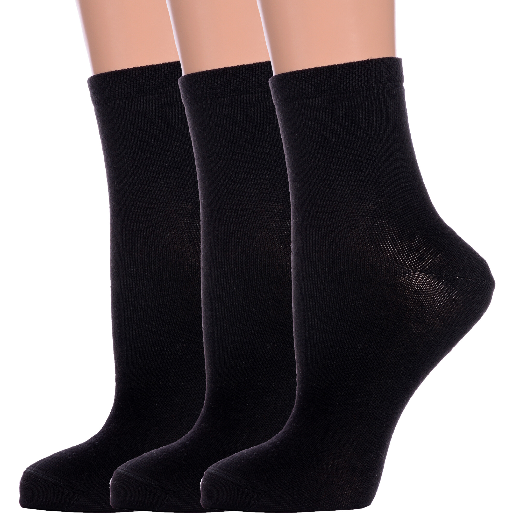 Комплект носков женских Брестский чулочный комбинат 3-19С1232 черных 23, 3 пар