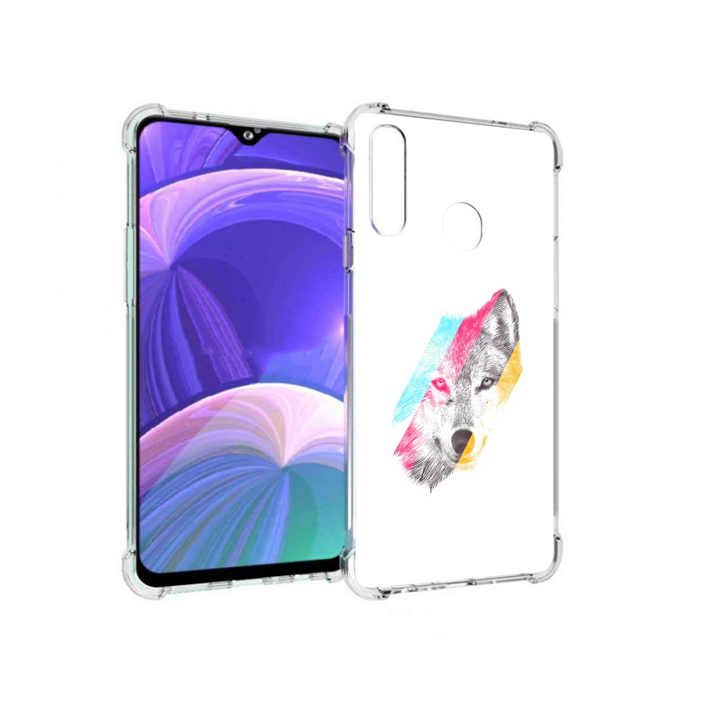 

Чехол MyPads Tocco для Samsung Galaxy A20s волк градиент (PT139755.554.268), Прозрачный, Tocco