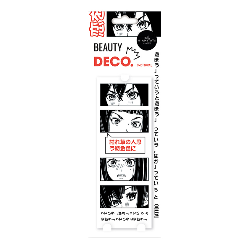 

Татуировка переводная для тела Deco Japanese by Miami tattoos Emotional, Черный;красный