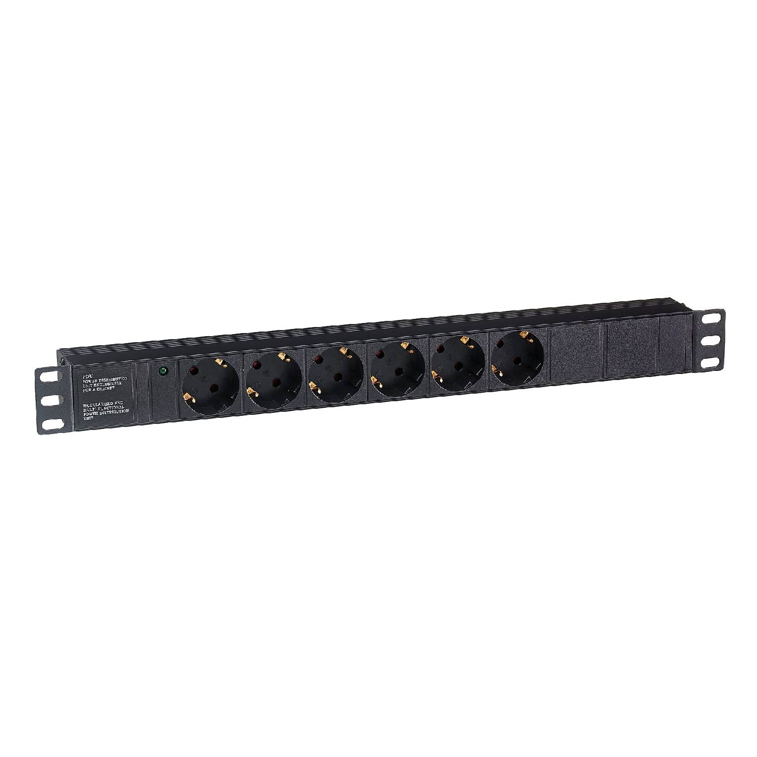 

Блок розеток EXEGATE ServerPro PDU-19H601 Al-6S-C14, 19, 1U, Алюминий, 6 Schuko, С14, чер, Черный