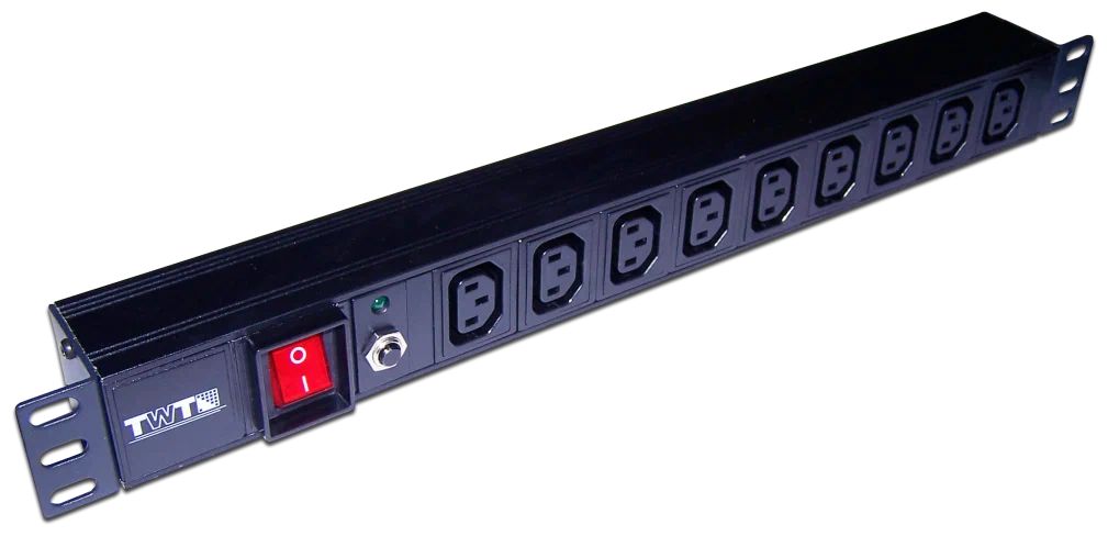 

Блок розеток 19, 9 розеток TWT TWT-PDU19-10A9C3 C13, 10A 250V, без шнура питания