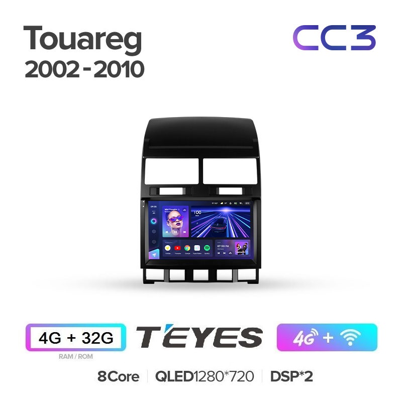 Автомагнитола Teyes CC3 4/32Гб Volkswagen Touareg GP 2002 - 2010 ANDROID