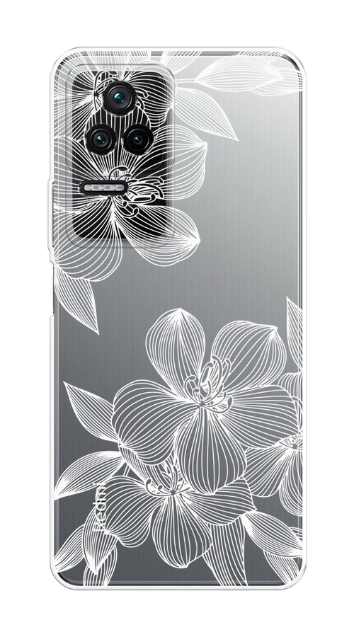 

Чехол на Xiaomi Poco F4/Redmi K40S "Крокус", Белый;прозрачный, 315350-1