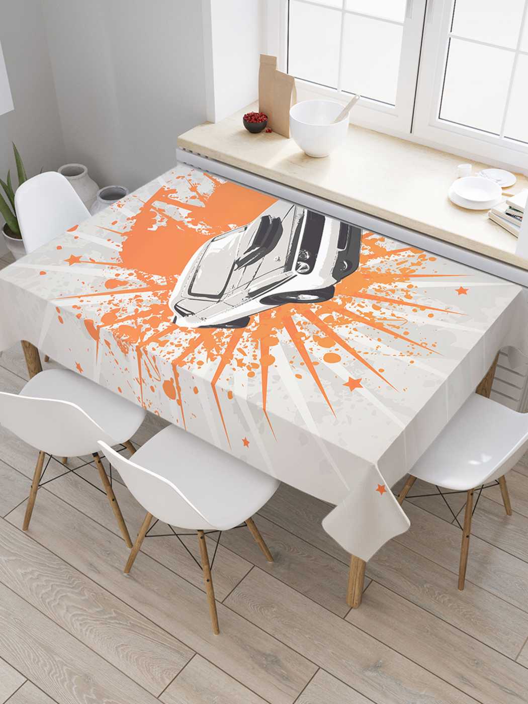 

Скатерть прямоугольная JoyArty "Маскл кар" из сатена, 180x145 см, Маскл кар