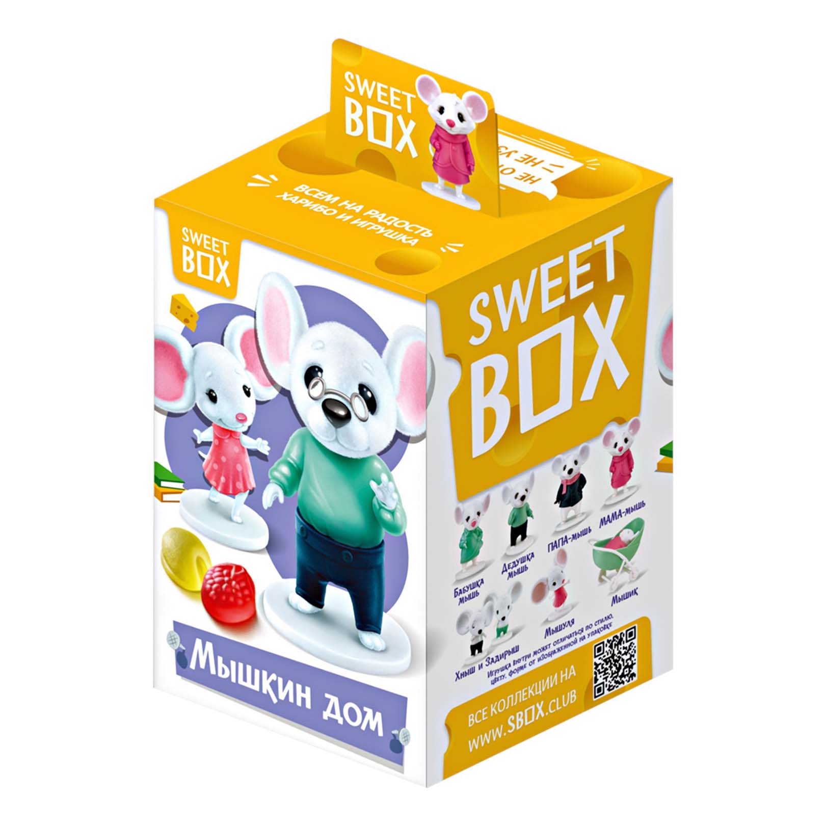 Мармелад Sweet Box Мышкин дом жевательный с игрушкой 10 г в ассортименте