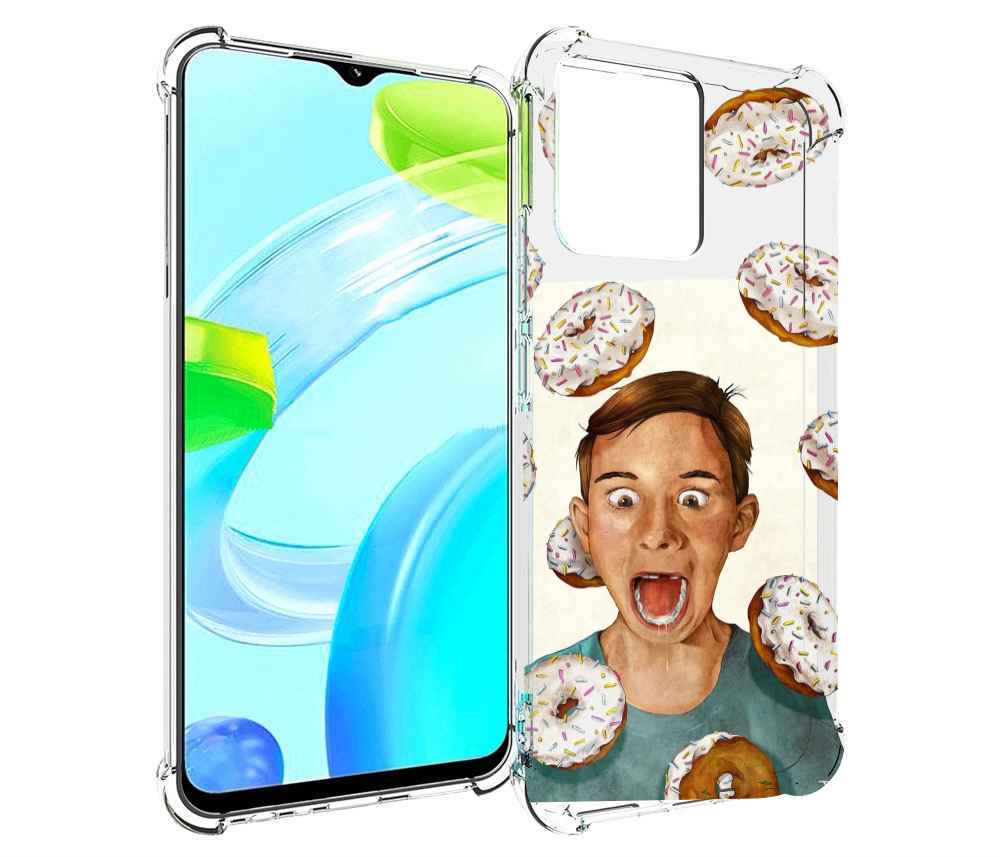 Чехол MyPads Бешенные-пончики для Tecno Phantom X2