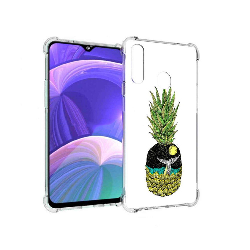 

Чехол MyPads Tocco для Samsung Galaxy A20s ананас с китом (PT139755.554.220), Прозрачный, Tocco