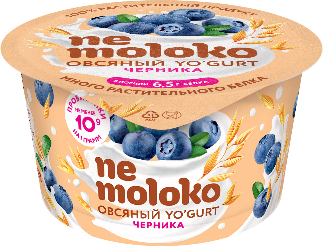 Йогуртный продукт Nemoloko овсяный черника 5% 130 г
