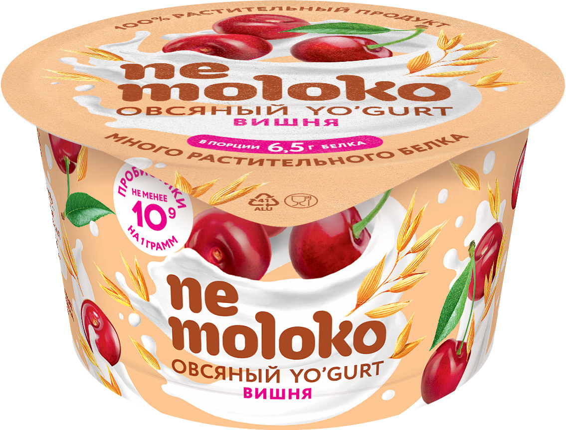 Йогуртный продукт Nemoloko овсяный вишня 5% 130 г