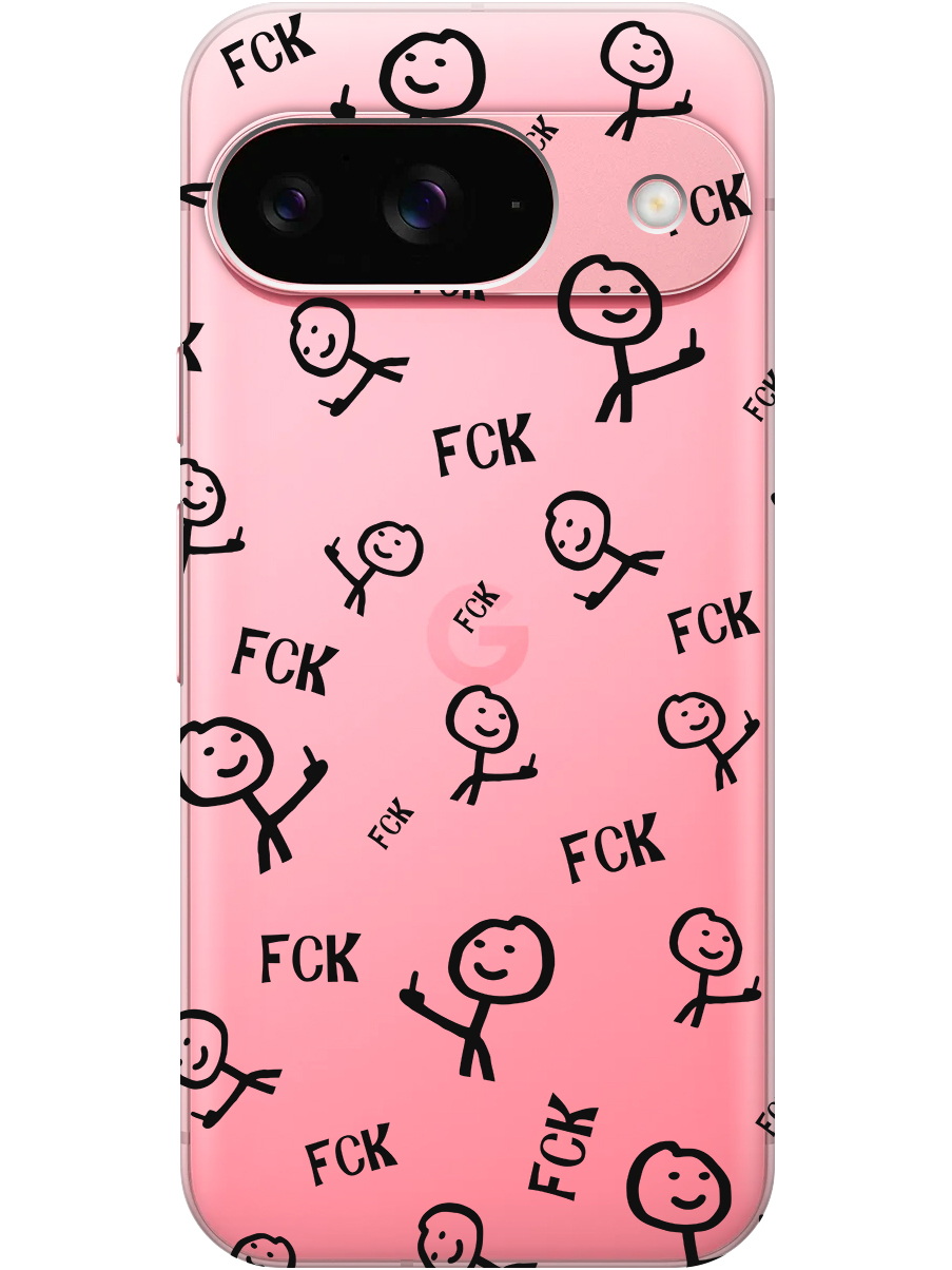 

Силиконовый чехол на Google Pixel 9 с принтом "Fck Pattern" прозрачный, Прозрачный;черный, 784809761