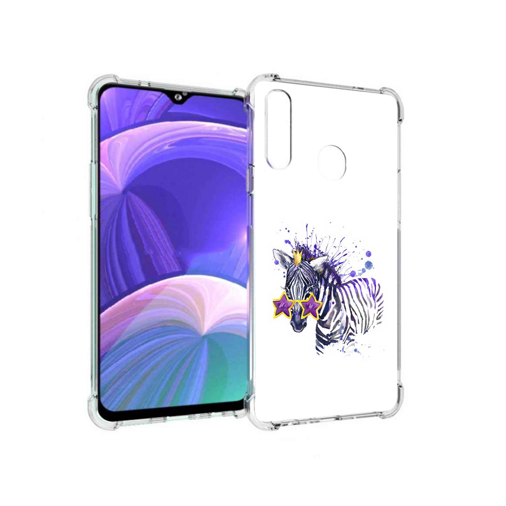 

Чехол MyPads Tocco для Samsung Galaxy A20s акварельная зебра (PT139755.554.215), Прозрачный, Tocco