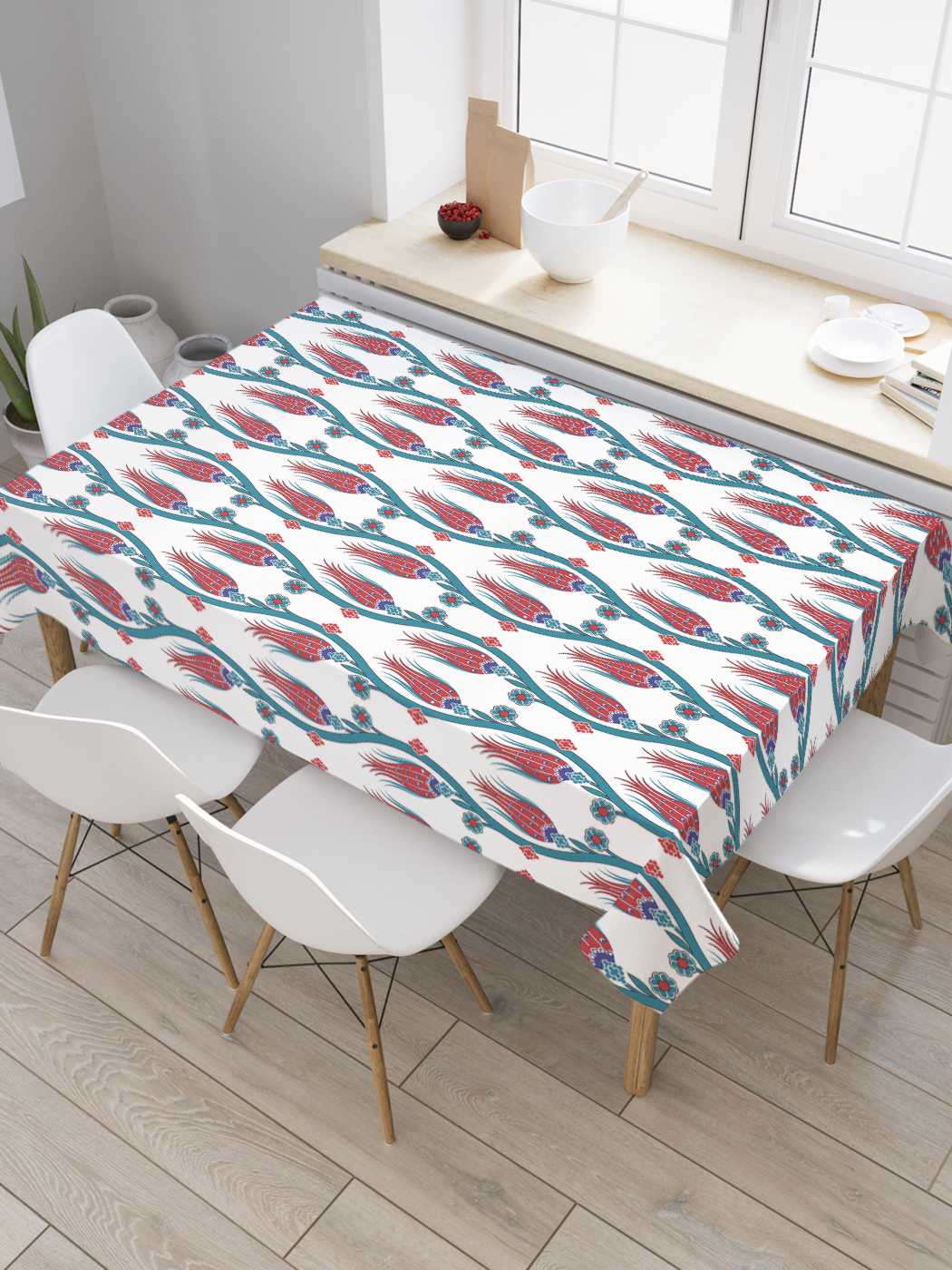 

Скатерть прямоугольная JoyArty "Волнистый мираж" из сатена, 180x145 см, Красный, Волнистый мираж