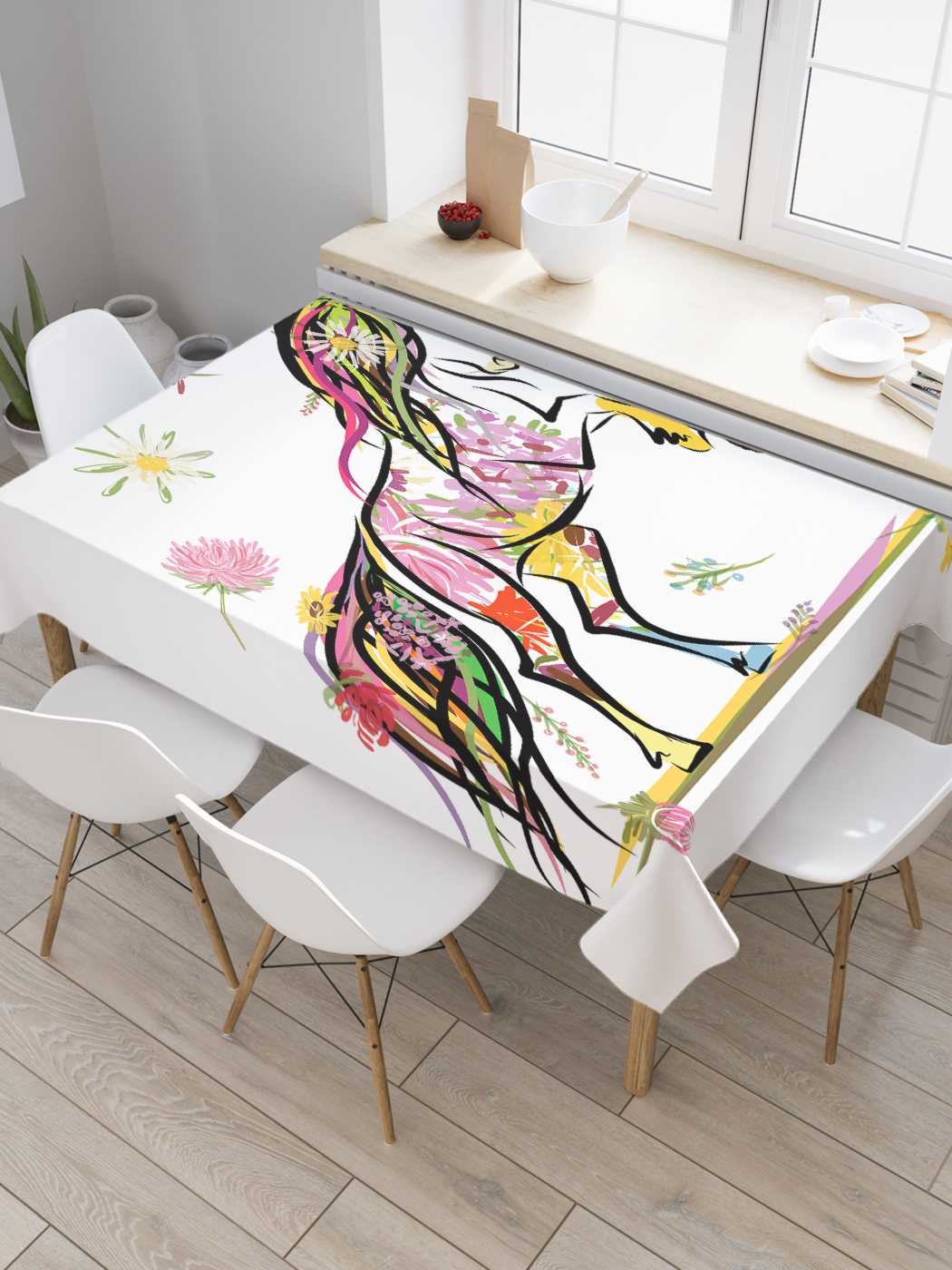 

Скатерть прямоугольная JoyArty "Мистический конь" из сатена, 180x145 см, Розовый, Мистический конь