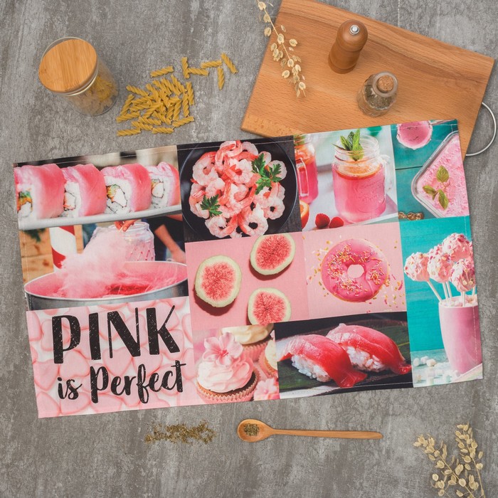 

Полотенце "Этель" PINK 40х73 см, 100% хл, саржа 190 гр/м2