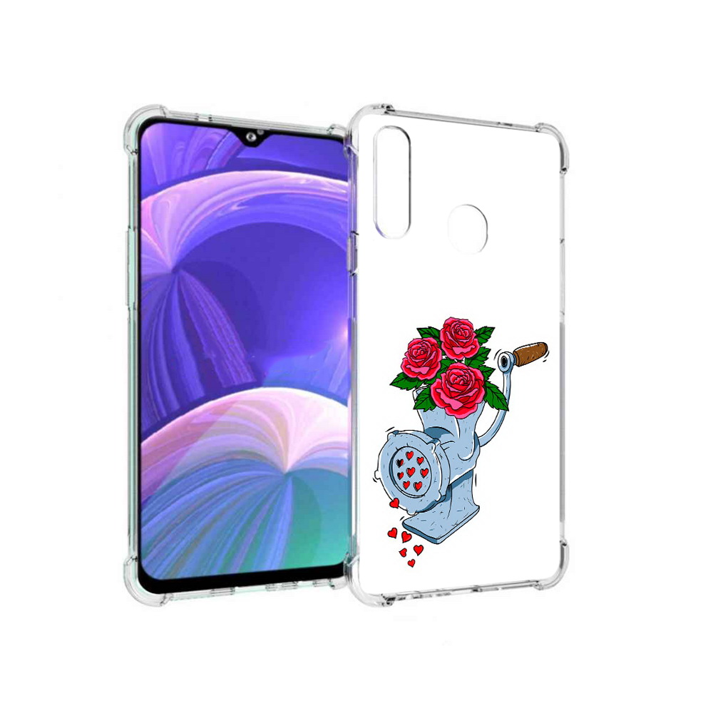 

Чехол MyPads Tocco для Samsung Galaxy A20s Цветочные сердца (PT139755.554.199), Прозрачный, Tocco