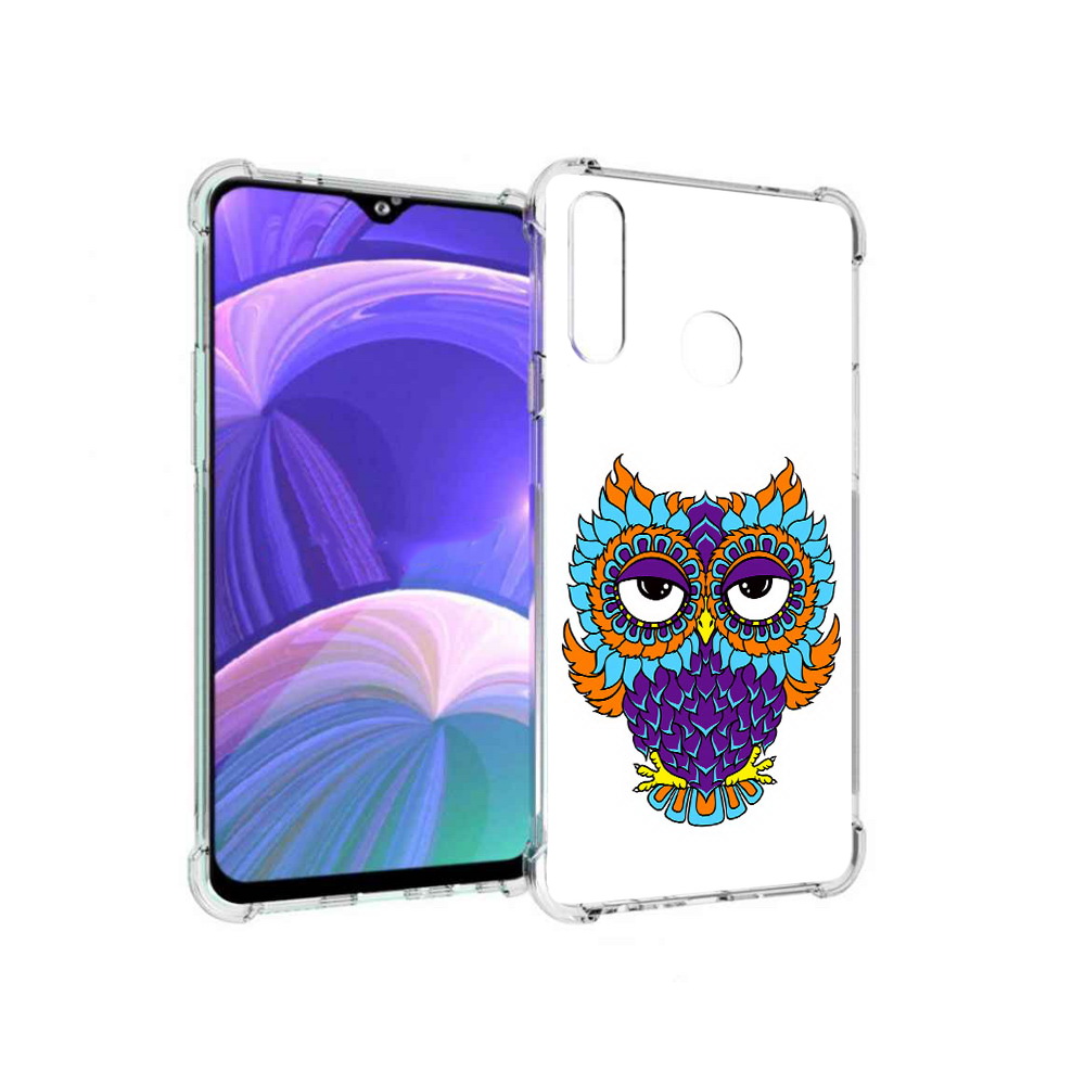 

Чехол MyPads Tocco для Samsung Galaxy A20s Цветная сова (PT139755.554.198), Прозрачный, Tocco