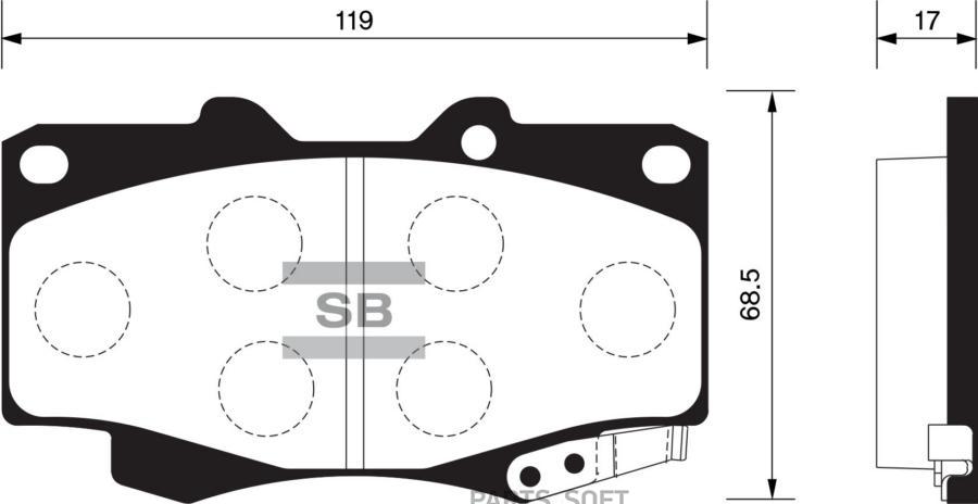 

Тормозные колодки Sangsin brake дисковые SP1375