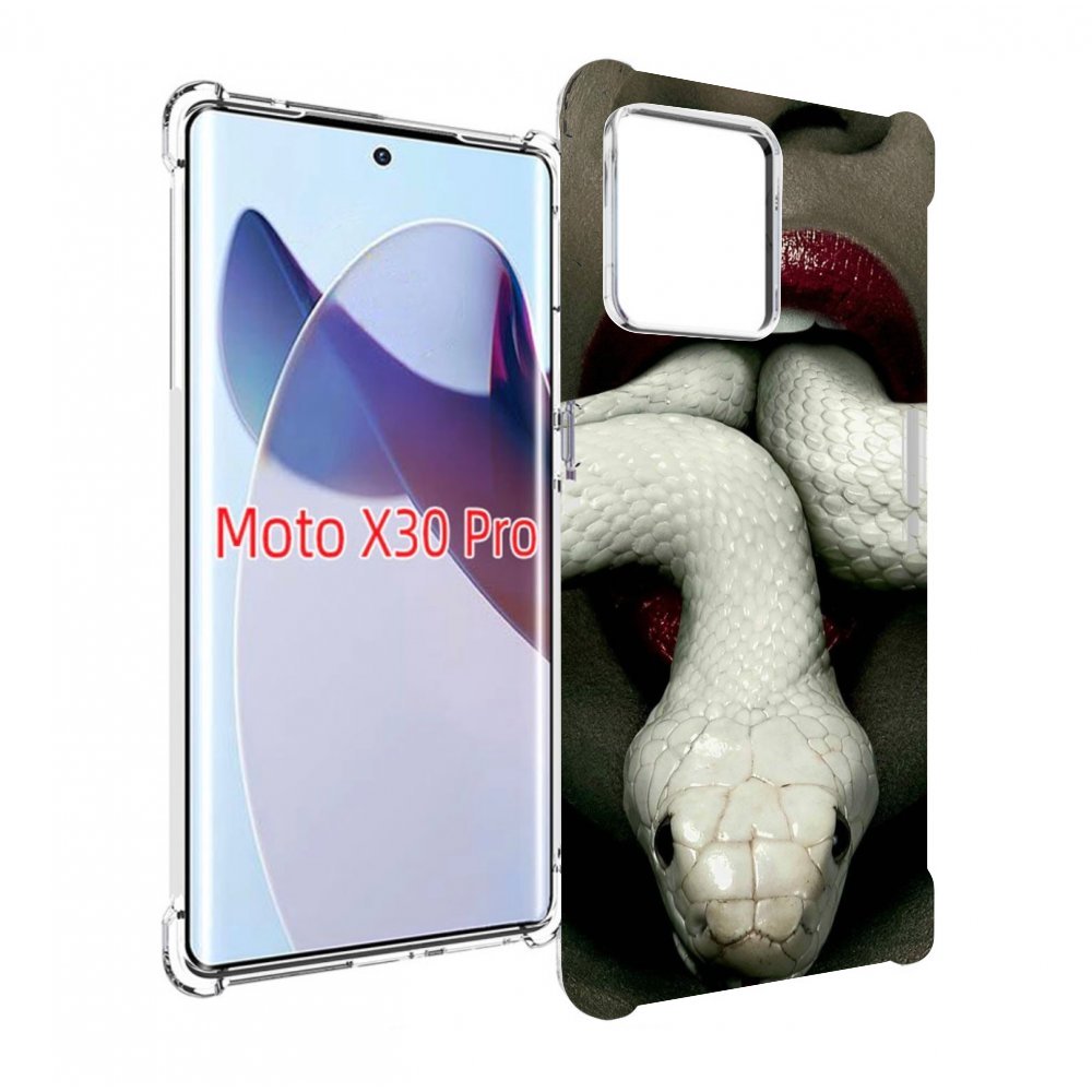 

Чехол MyPads белая-змея для Motorola Moto X30 Pro, Прозрачный, Tocco