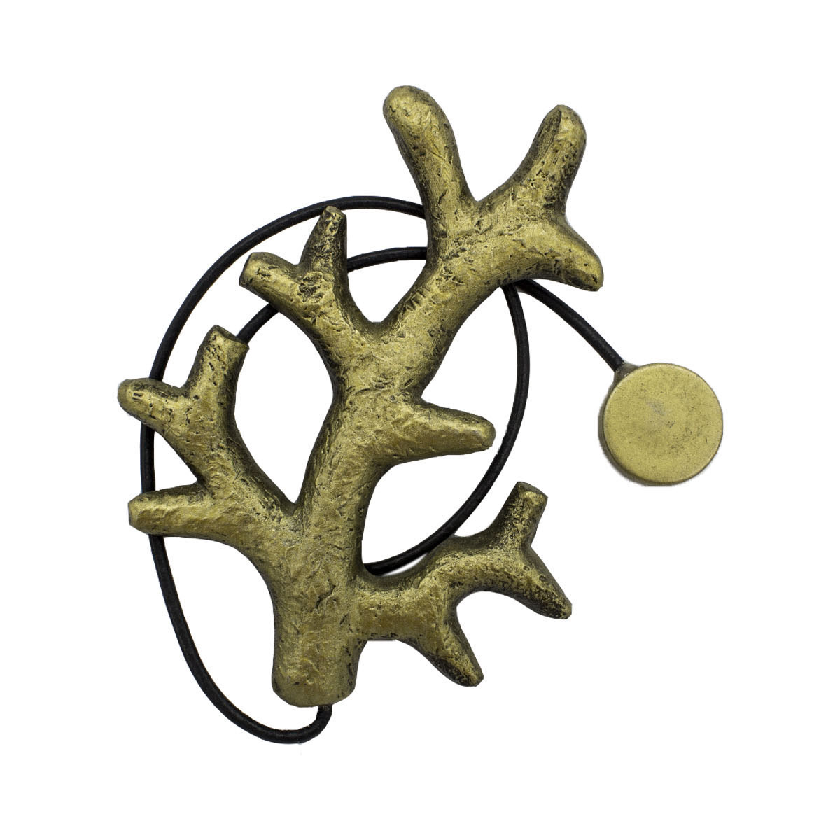 Подхват магнитный для штор 'ветка' 8880, упак(2шт), антик