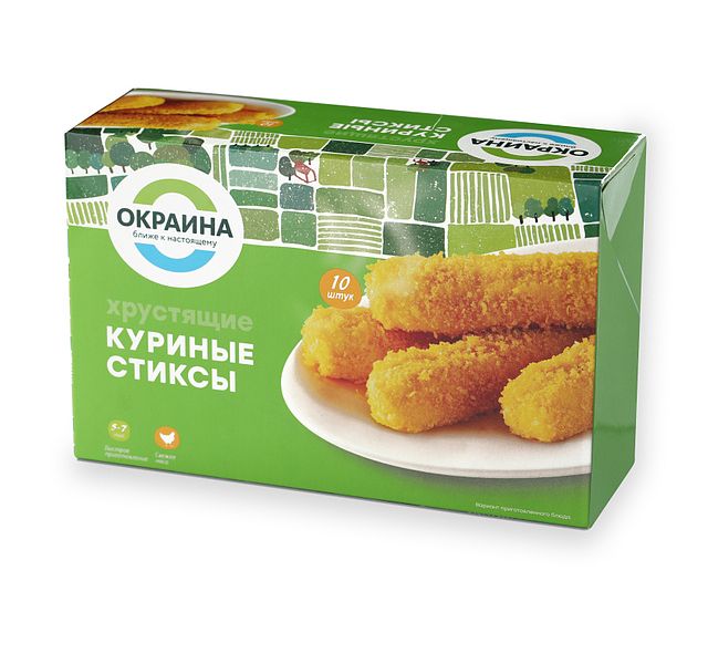 

Стиксы куриные Окраина Хрустящие замороженные 430 г