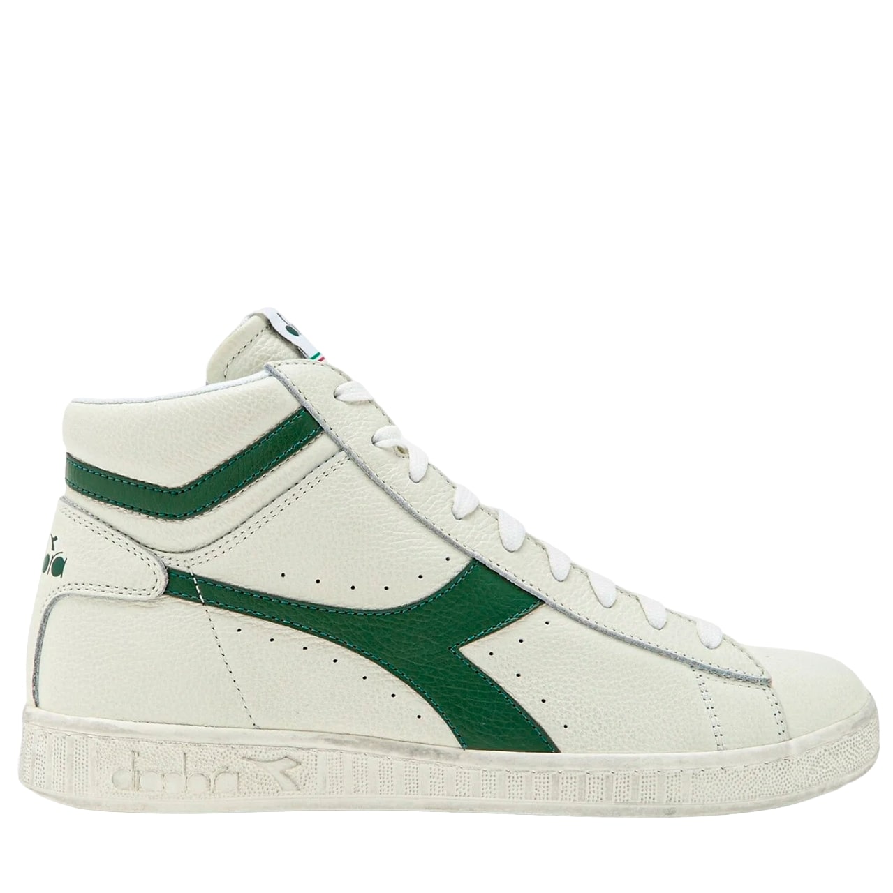 

Кеды мужские Diadora Game L High Waxed белые 41 EU, Белый, Game L High Waxed