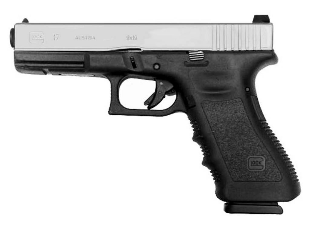 

Пистолет WE-G001B-SV Glock-17 Gen.4 со сменными накладками, серебристый, Серебристый;черный