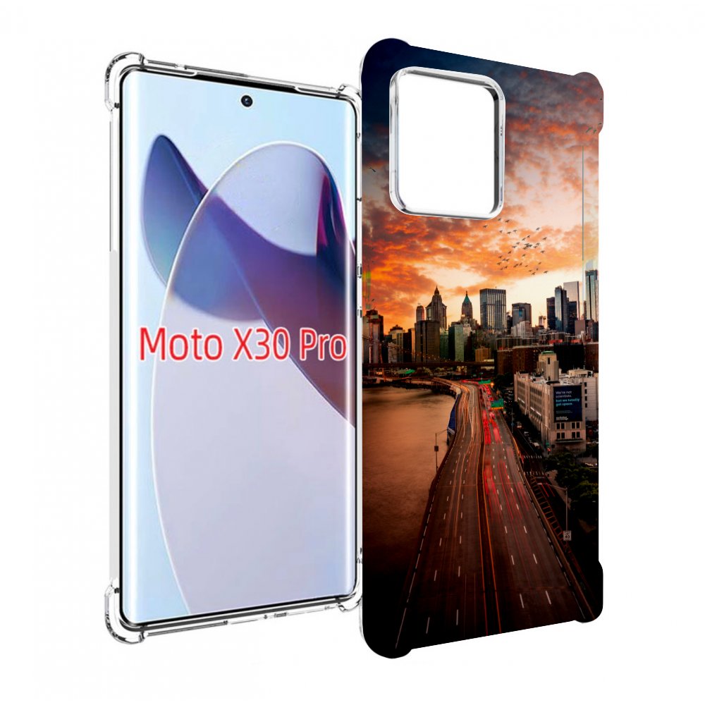 

Чехол MyPads американский город фото для Motorola Moto X30 Pro, Прозрачный, Tocco