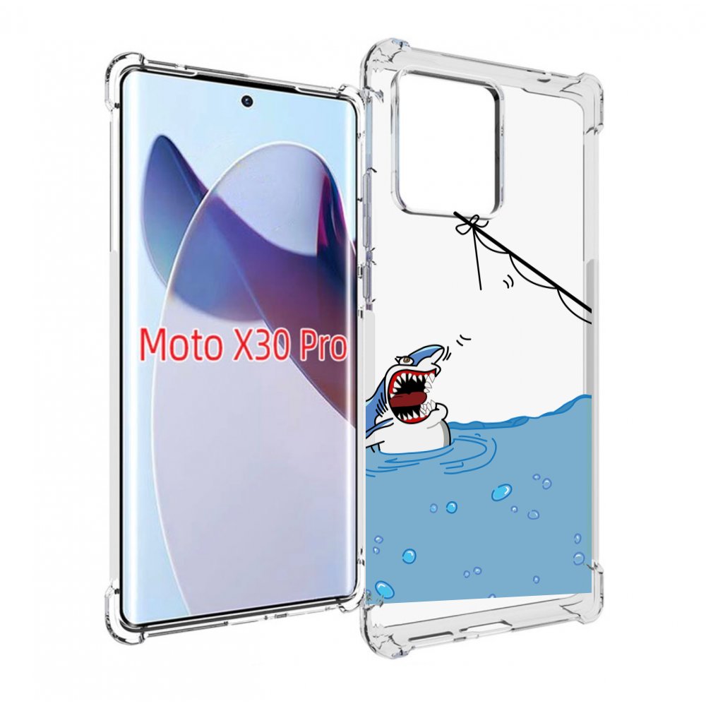

Чехол MyPads акула-рисунок для Motorola Moto X30 Pro, Прозрачный, Tocco