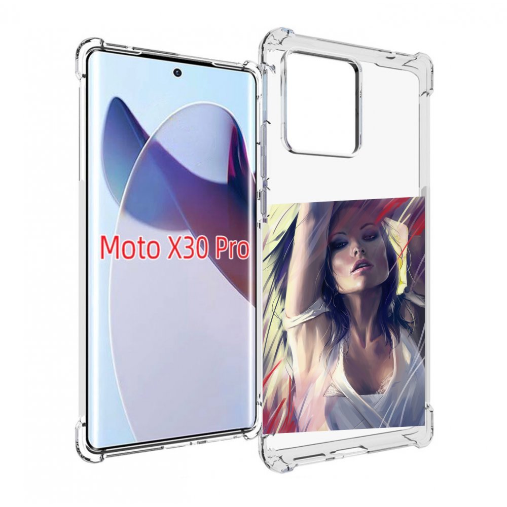 

Чехол MyPads акварельная-девушка женской для Motorola Moto X30 Pro, Прозрачный, Tocco