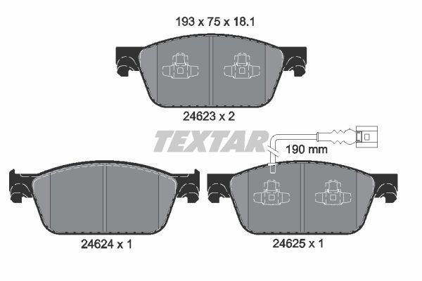 

Тормозные колодки Textar дисковые 2462301