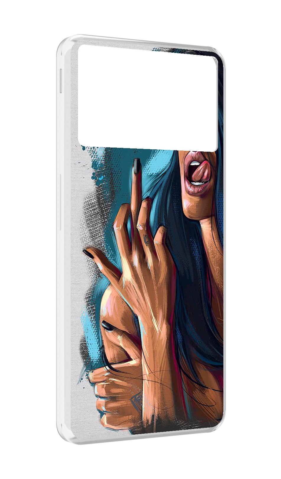 Чехол MyPads Девушка-нарисованная-дерзкая женский для ZTE Nubia Z40S Pro