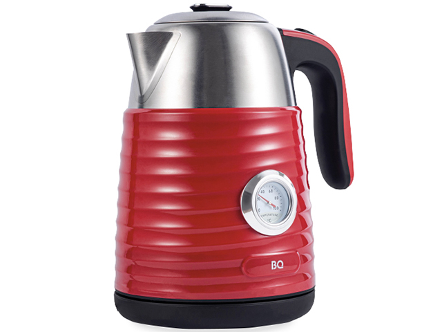 Чайник электрический BQ KT1723SW 1.7 л красный, серебристый, черный