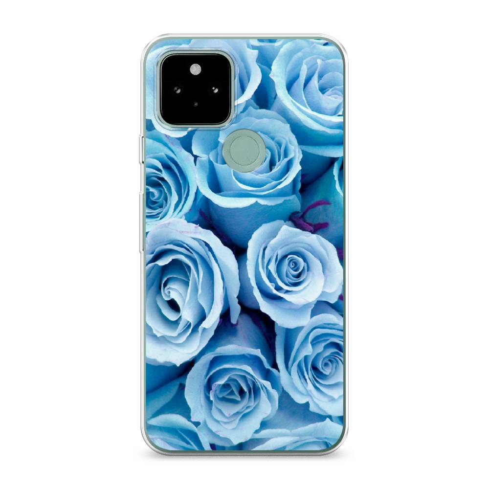 

Чехол Awog на Google Pixel 5A "Лазурные розы", Разноцветный, 271050-8