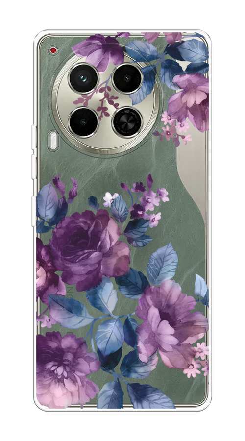 

Чехол на Tecno Camon 30 5G "Purple Blossoms", Синий;фиолетовый, 305550-1