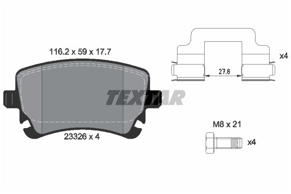 

Тормозные колодки Textar дисковые 2332601