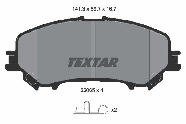 

Тормозные колодки Textar дисковые 2206503