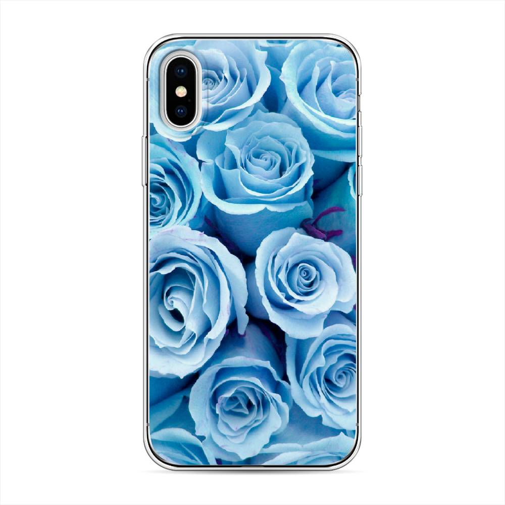 

Чехол Awog на Apple iPhone XS (10S) / Айфон XS (10S) "Лазурные розы", Разноцветный, 11850-8