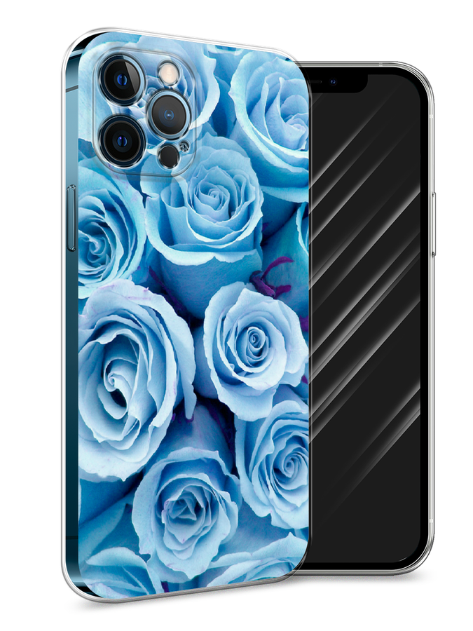 

Чехол Awog на Apple iPhone 12 Pro Max / Айфон 12 Pro Max "Лазурные розы", Разноцветный, 12750-8