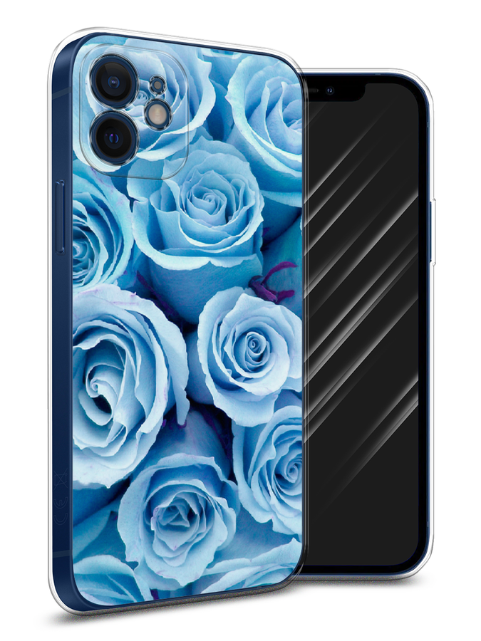 

Чехол Awog на Apple iPhone 12 mini / Айфон 12 mini "Лазурные розы", Разноцветный, 12650-8