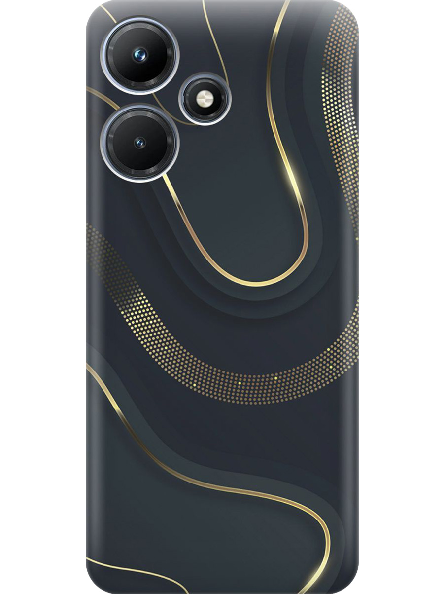 

Силиконовый чехол на Infinix Hot 30i с принтом "Золотистые акценты", Прозрачный;золотистый;серый, 769389331