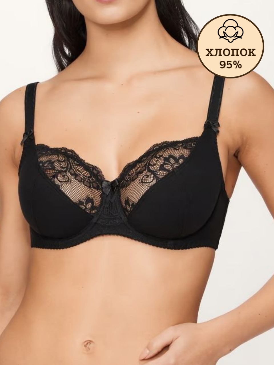 Бюстгальтер женский DivaLingerie XLOPM3010 черный 105C