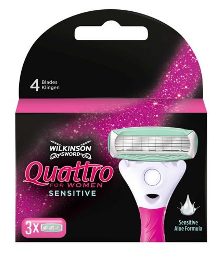 Сменные кассеты для бритвы Wilkinson Sword SCHICK Quattro for Women Sensitive 3 шт сменные кассеты для бритвы wilkinson sword schick quattro 6 шт