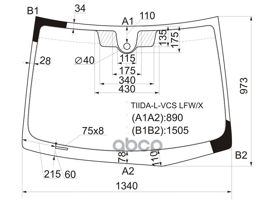 

Стекло Лобовое + Дд Nissan Tiida 4/5D 04-14 Xyg Арт. Tiida-L-Vcs Lfw/X