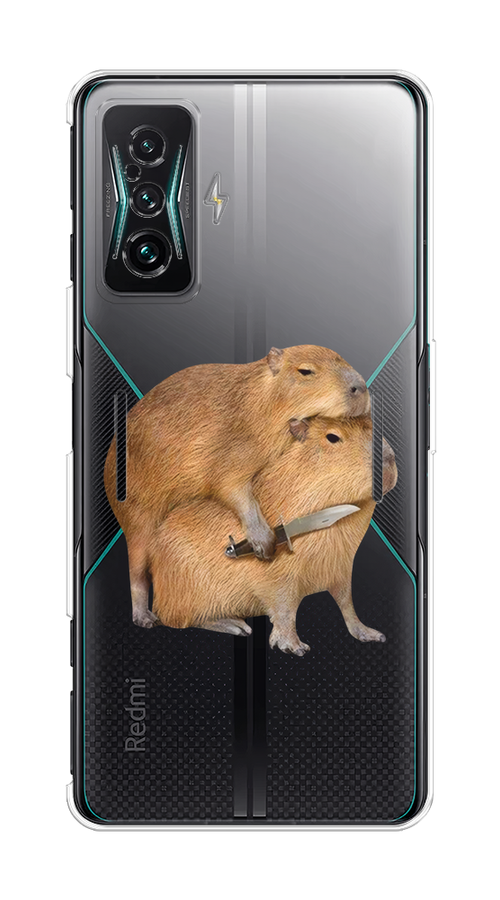 

Чехол на Xiaomi Redmi K50 GE/Poco F4 GT "Капибара с ножом", Бежевый, 314950-1